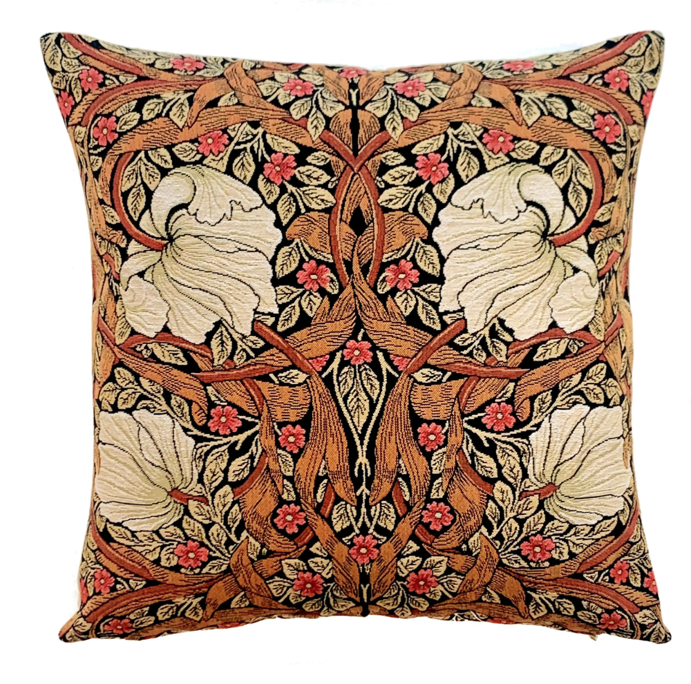 william morris tobacco William Morris Pimpernel Tobacco Tapestry Pillow — MUSEUM OUTLETS