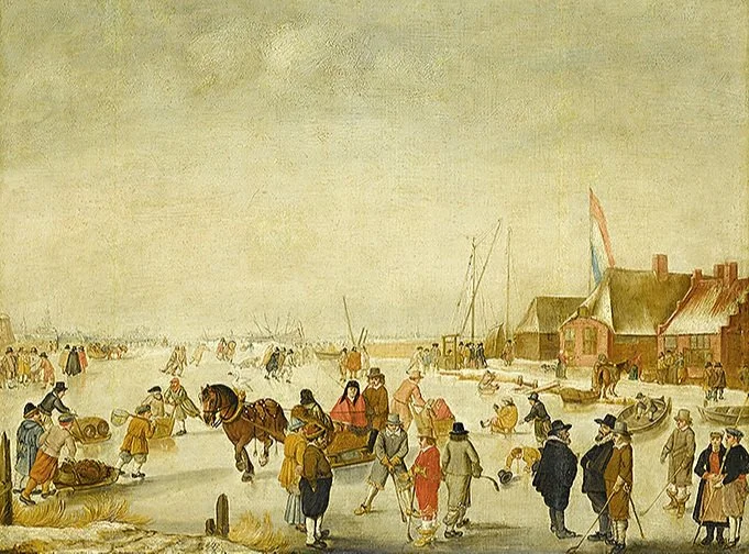 Avercamp River Scene in Winter Fine Art Print