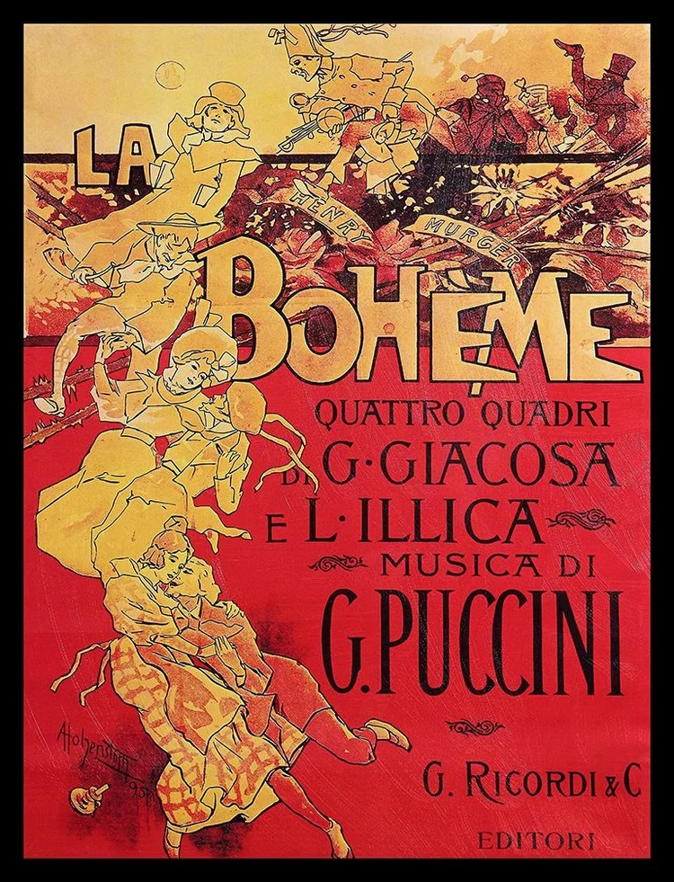 La Boheme 1965 ポスター　レトロ　ヴィンテージ映画ポスター Puccini La Boheme Vintage Opera Poster — MUSEUM OUTLETS