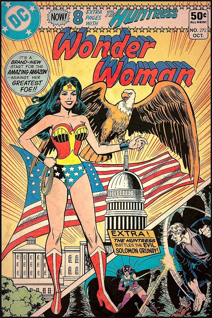 wonder woman superhero poster comic book  art
