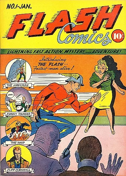 Flash superhero comic book poster art