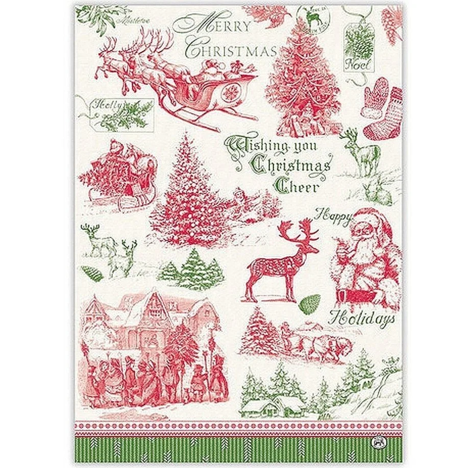 michel design works it's christmastime kitchen towel