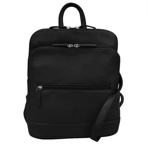 Black Women's Leather Backpack  MUSEUM OUTLETS