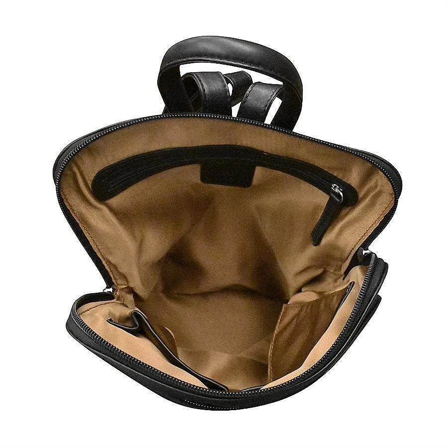 Black Women's Leather Backpack MUSEUM OUTLETS Black Women's Leather Backpack MUSEUM OUTLETS