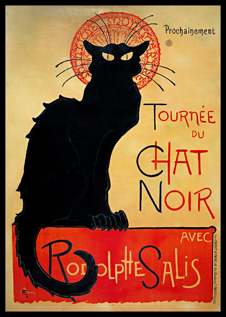 Chat Noir (black cat) Vintage French Poster — MUSEUM OUTLETS