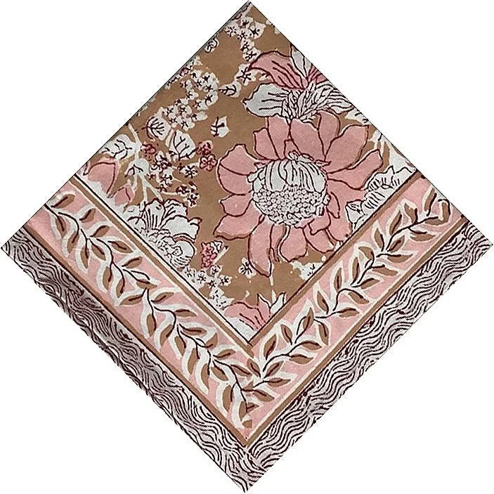 panjim hand block printed tablecloth napkins
