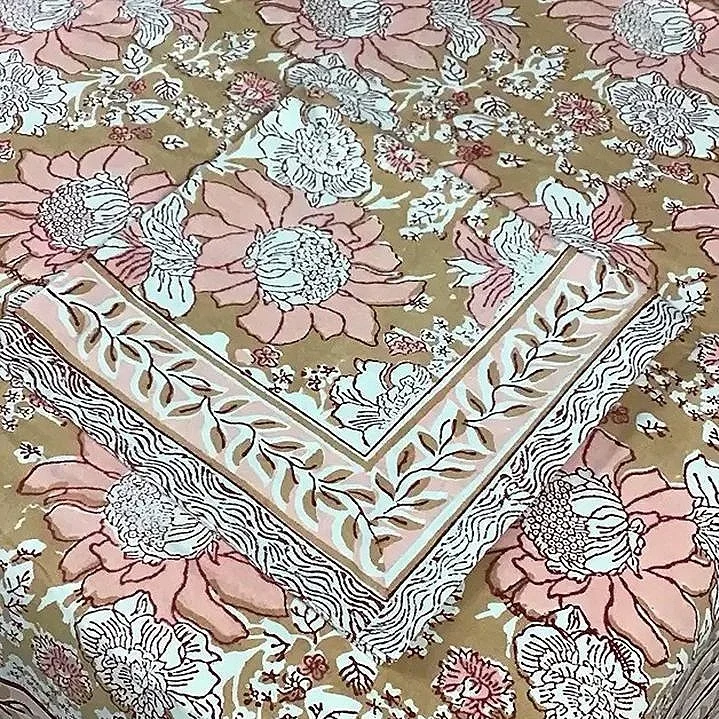 panjim hand block printed tablecloth napkins