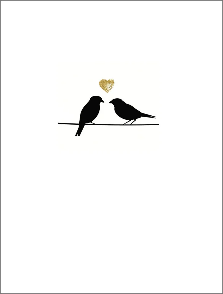 lovebirds elegant card