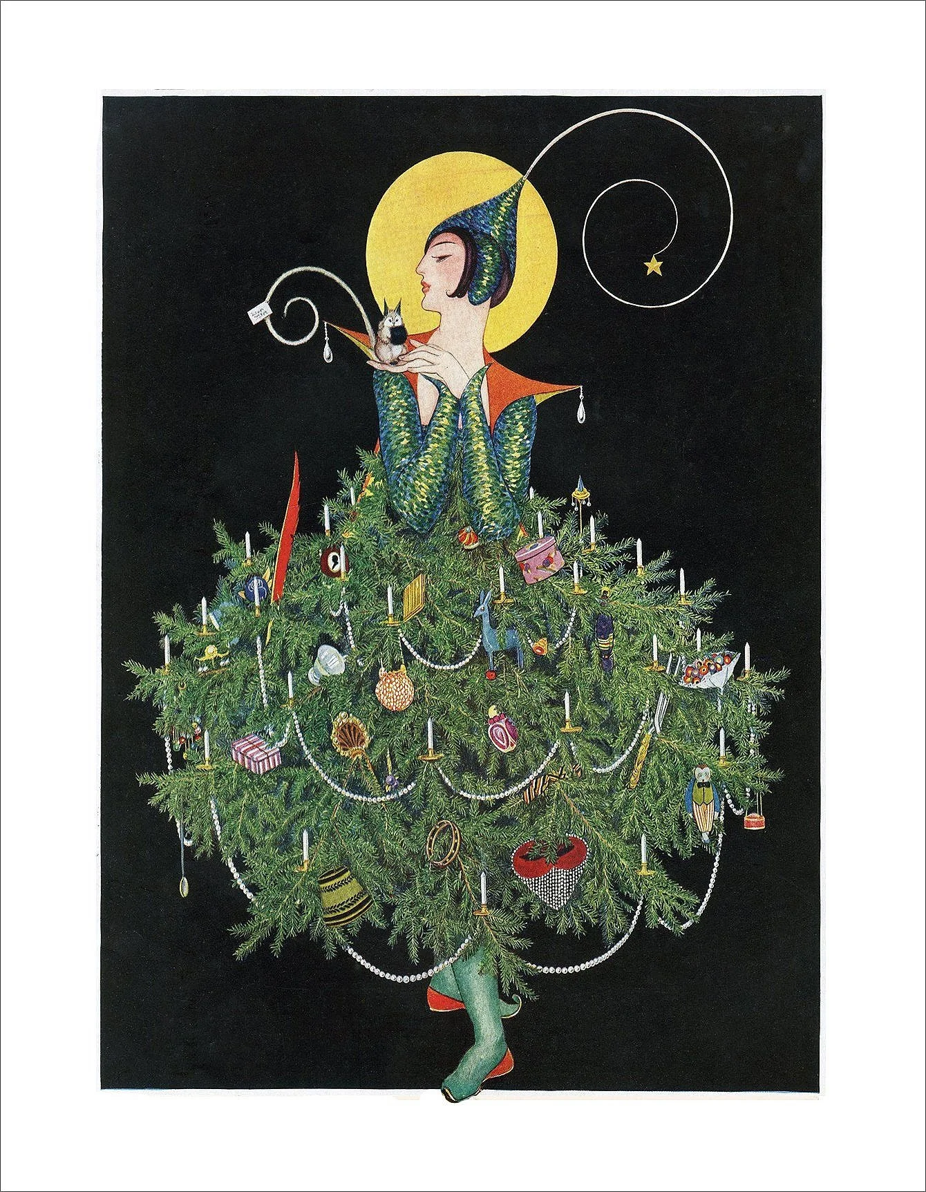 vogue elegant christmas tree skirt card