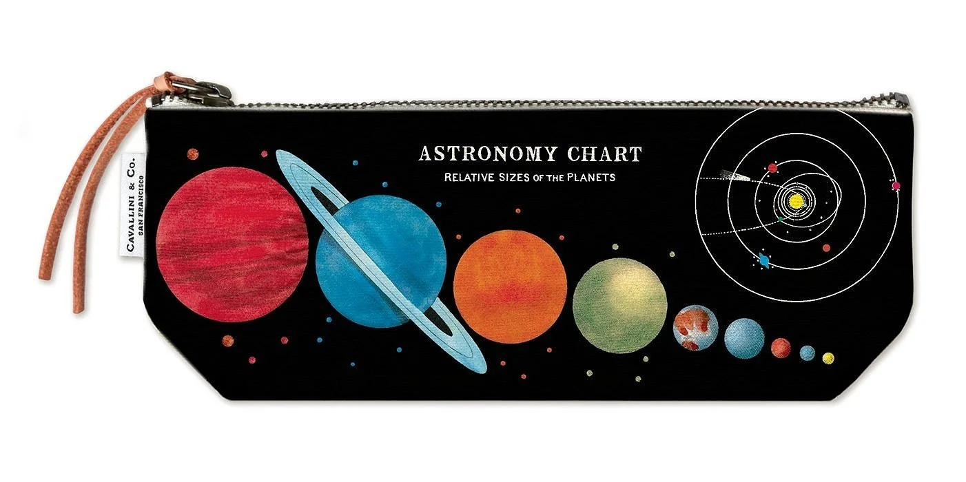 Cavallini Astronony Small Canvas Pouch