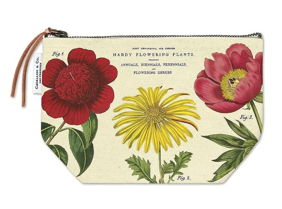 Cavallini Botanica Canvas Pouch