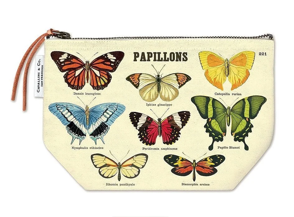 Cavallini Papillons Canvas Pouch