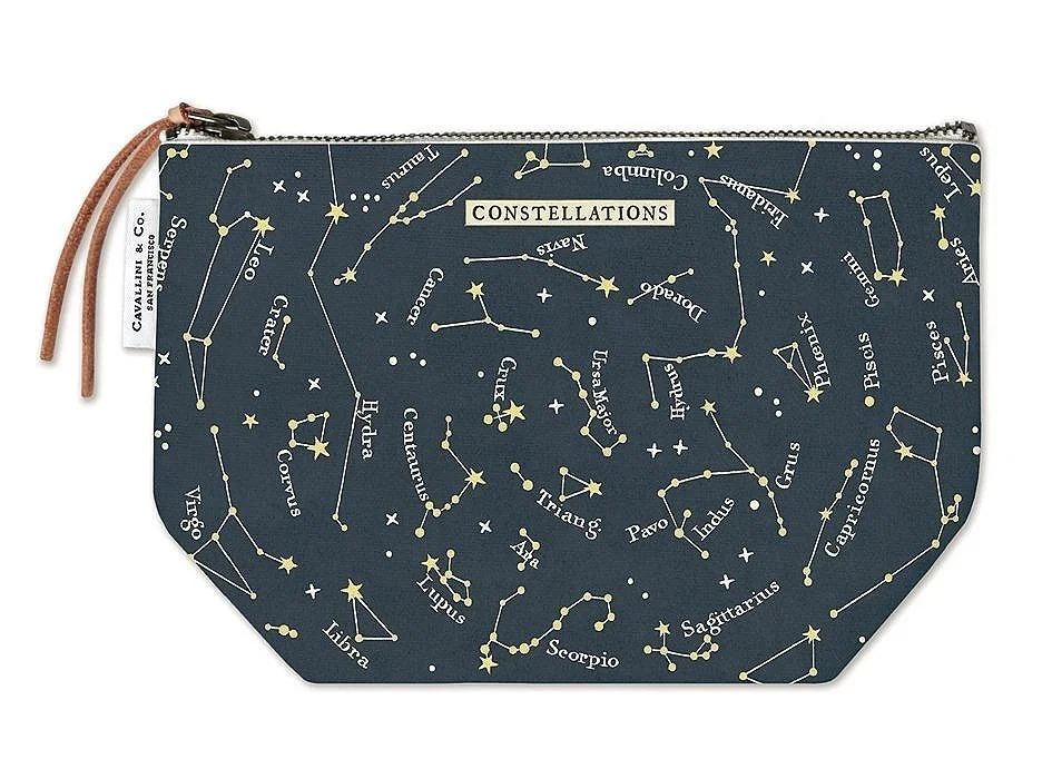 Cavallini Celestial Canvas Pouch