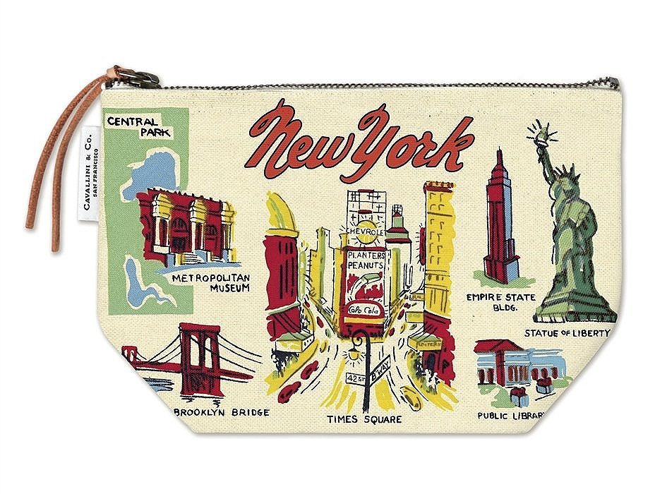 Cavallini New York Canvas Pouch