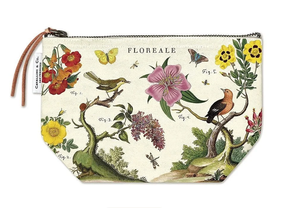 Cavallini Floreale Canvas Pouch