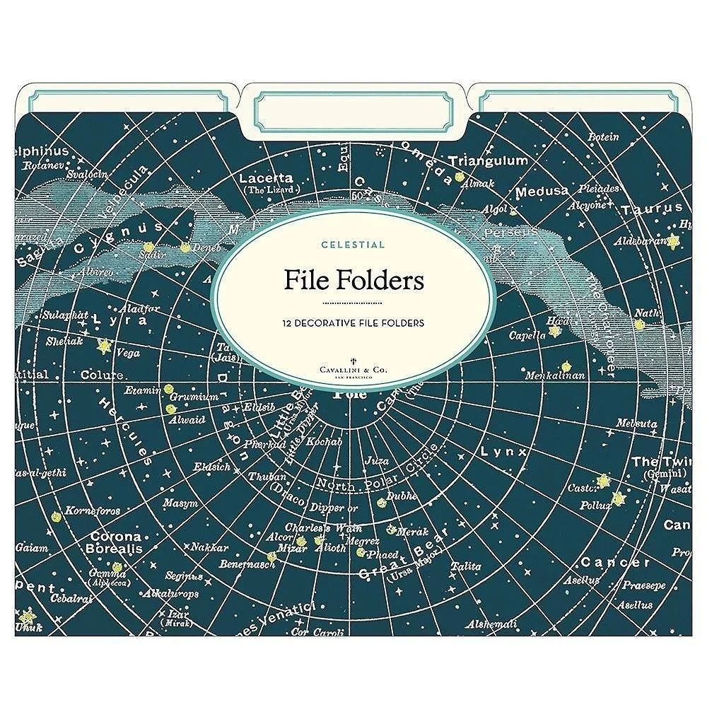 Cavallini Celestial File Folders