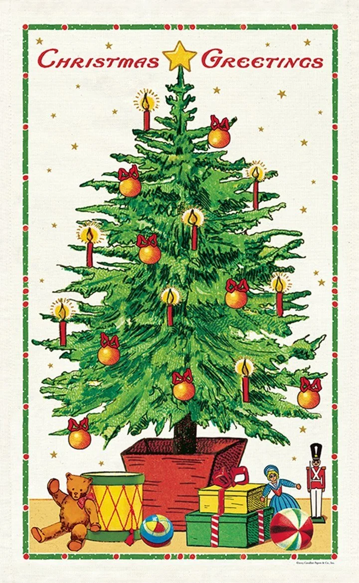 Cavallini Tea Towels Christmas Tree