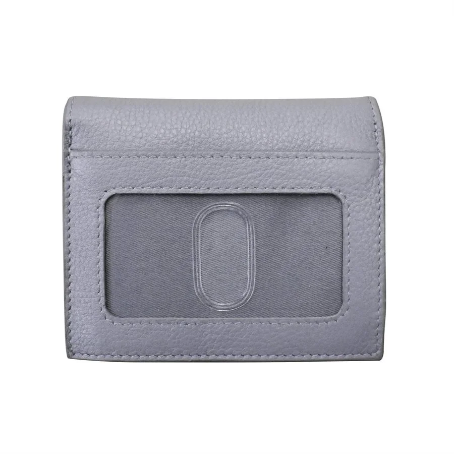 cool grey leather small snap wallet — MUSEUM OUTLETS cool grey leather small snap wallet — MUSEUM OUTLETS