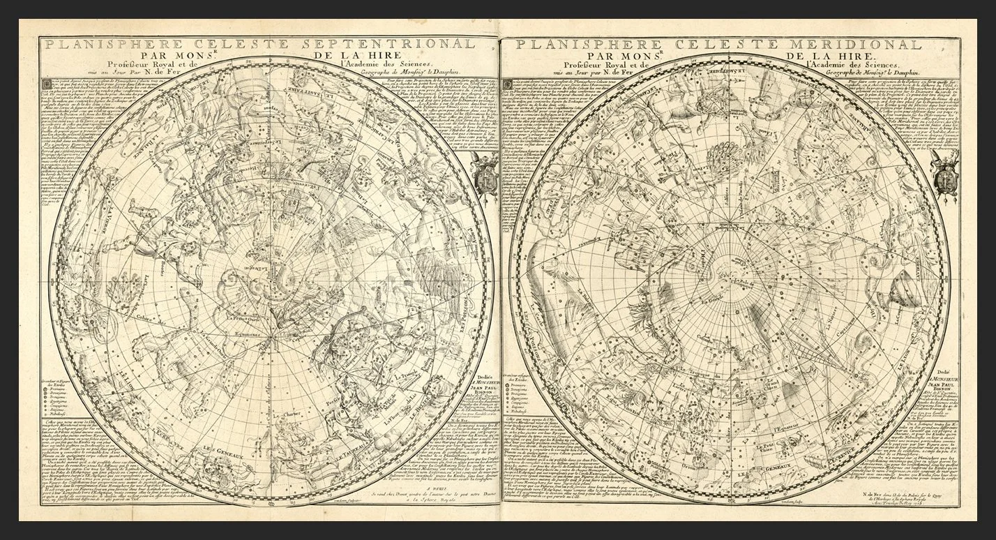 1705 Celestial Antique Map