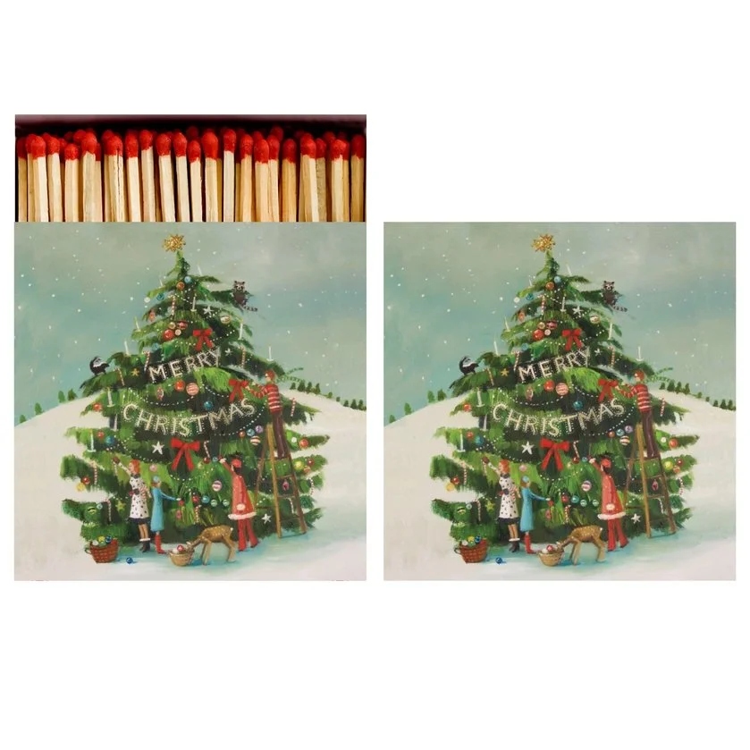 trim the tree decorative holiday boxed matches (Copy)