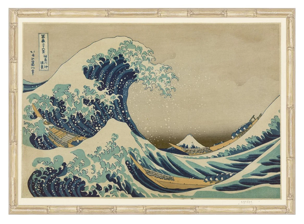 Hokusai Great Wave Kanagawa Antique Asian Print
