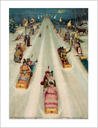kids-sledding-unique-Christmas-card-museum-outllets.jpg