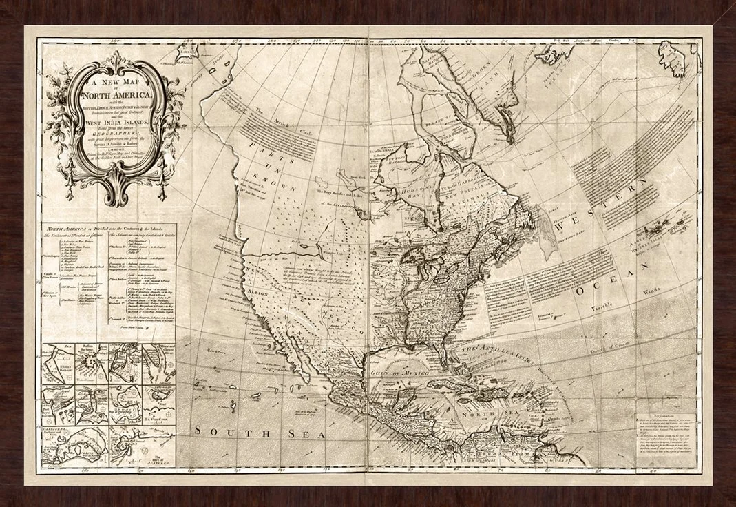 1725 American Antique Map