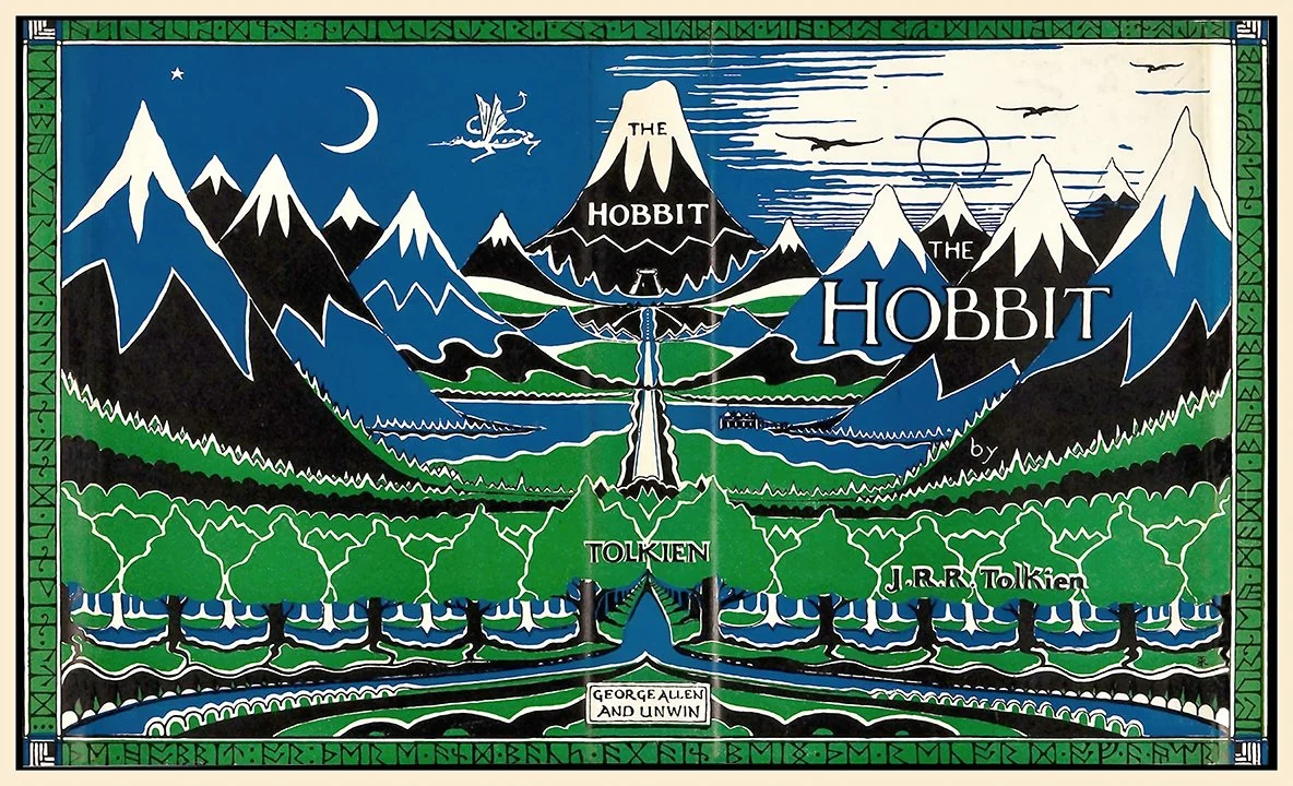 Tolkien Hobbit Book Cover Wall Art