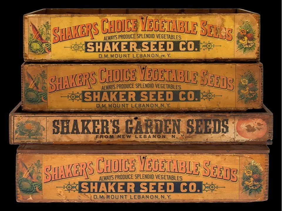 Shaker Seed Box  Vintage Advertising  Poster