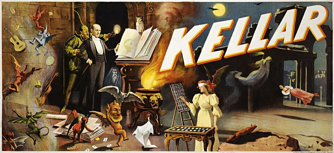 Kellar the magician vintage  magic poster
