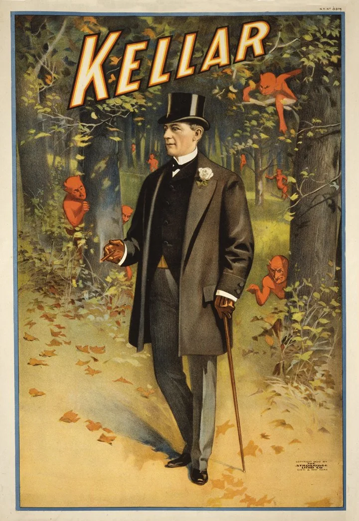 Kellar Devils in Trees Vintage Magic Poster
