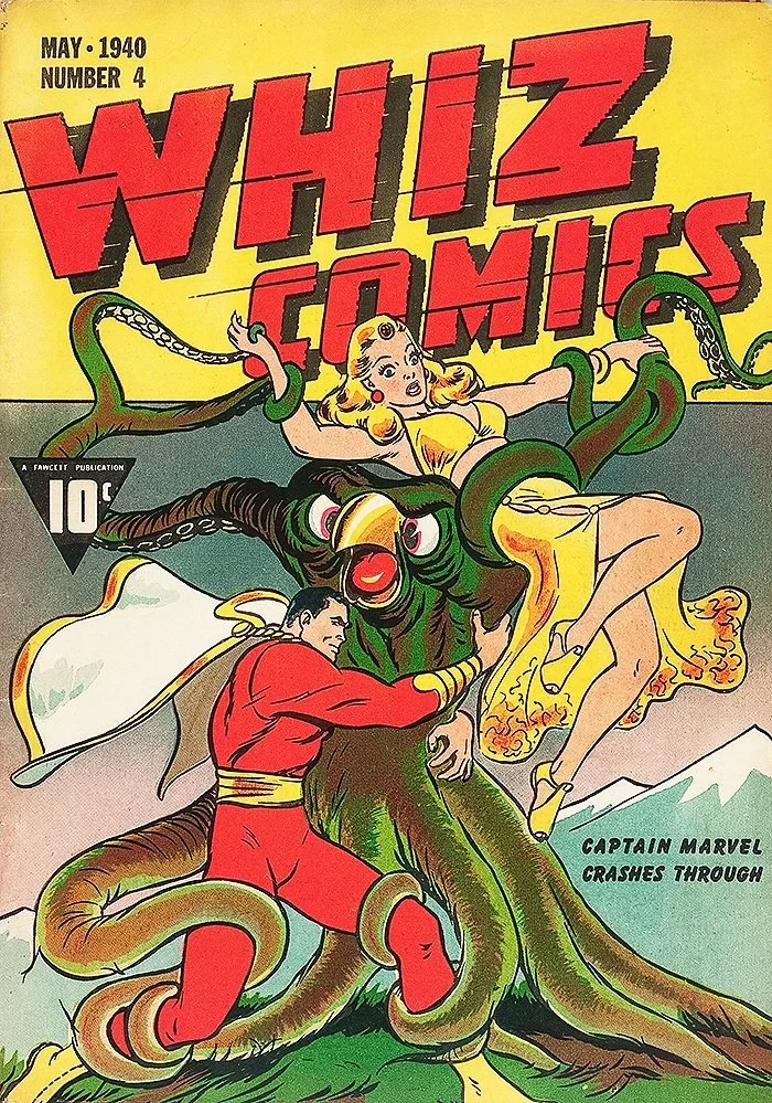 Whiz-Comics-4-1940-Captain-Marvel-Superhero-poster-museum-outlets.webp