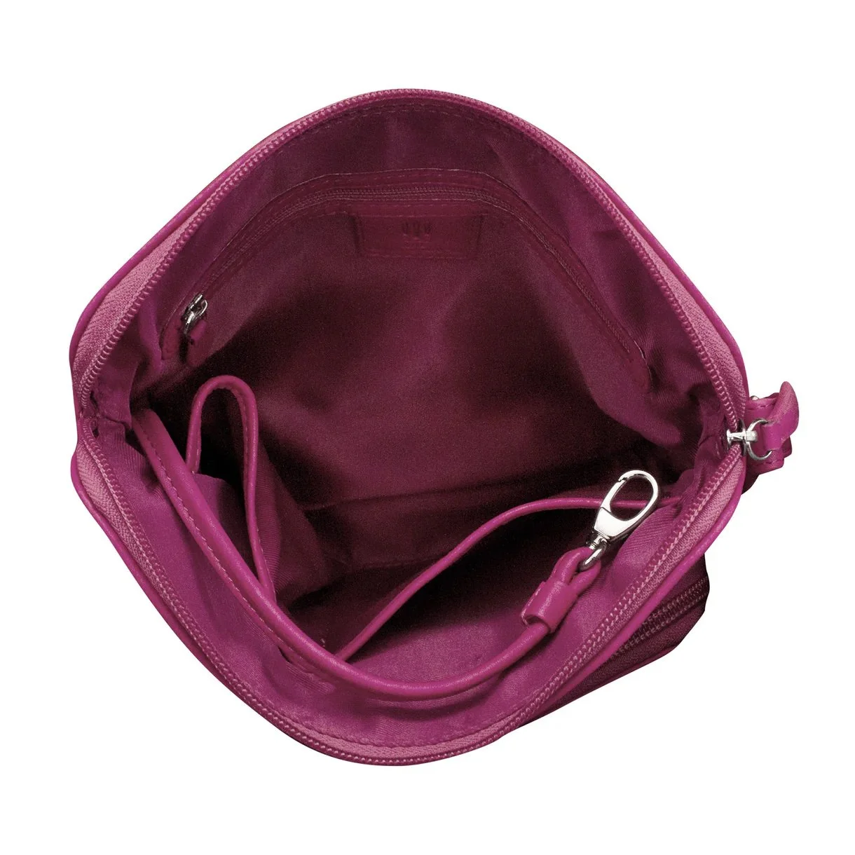orchid crossbody leather organizer handbag