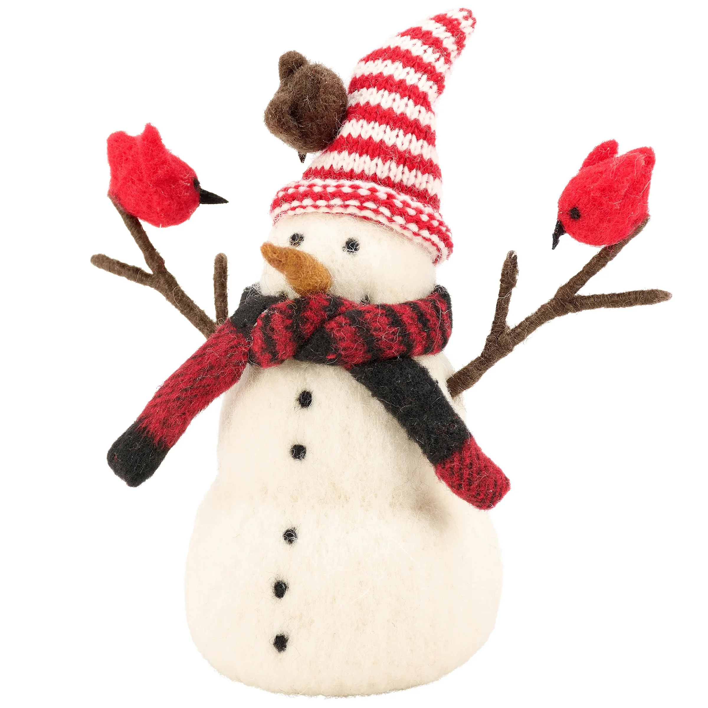 nature snowman felt holiday decoration