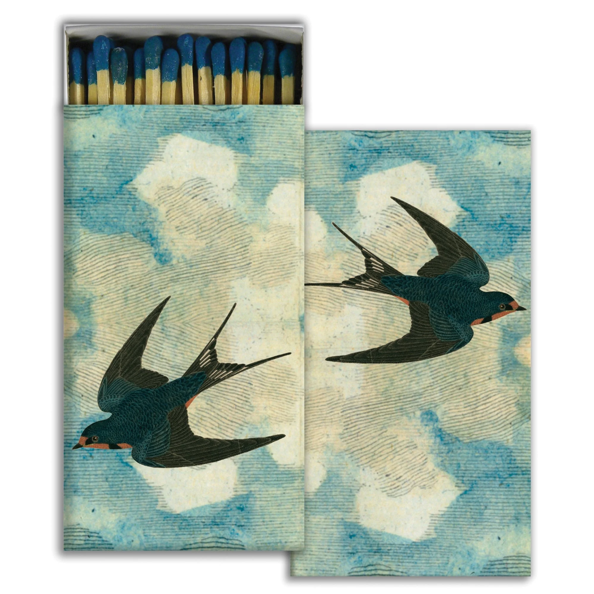 sparrows in flight decorative boxed matches