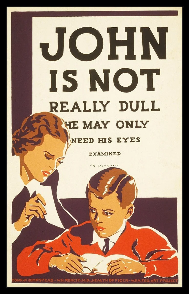 Dull John Eye Exam Vintage WPA Poster