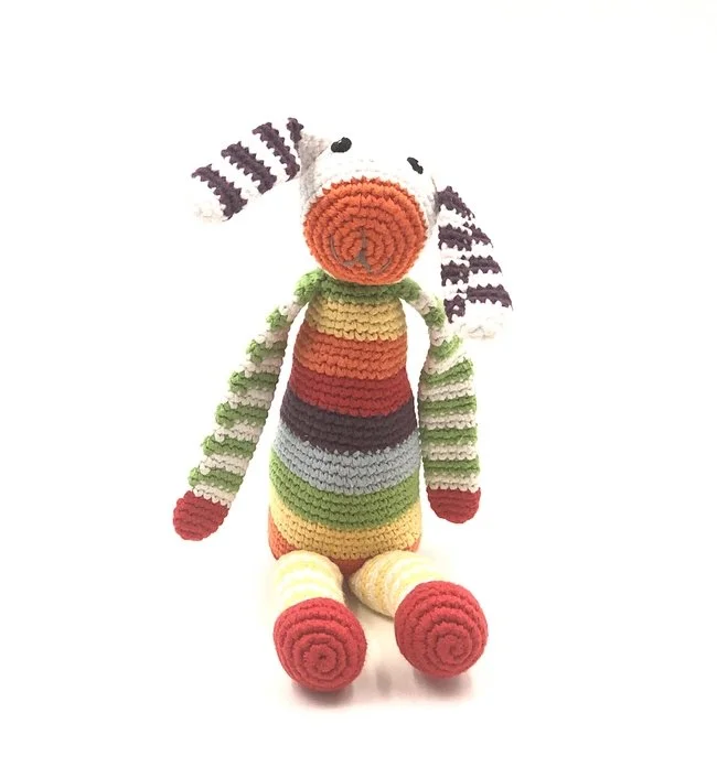 fair trade organic cotton rainbow plush bunny baby gift