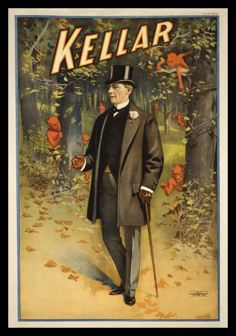 Kellar Devils in Trees Vintage Magic Poster