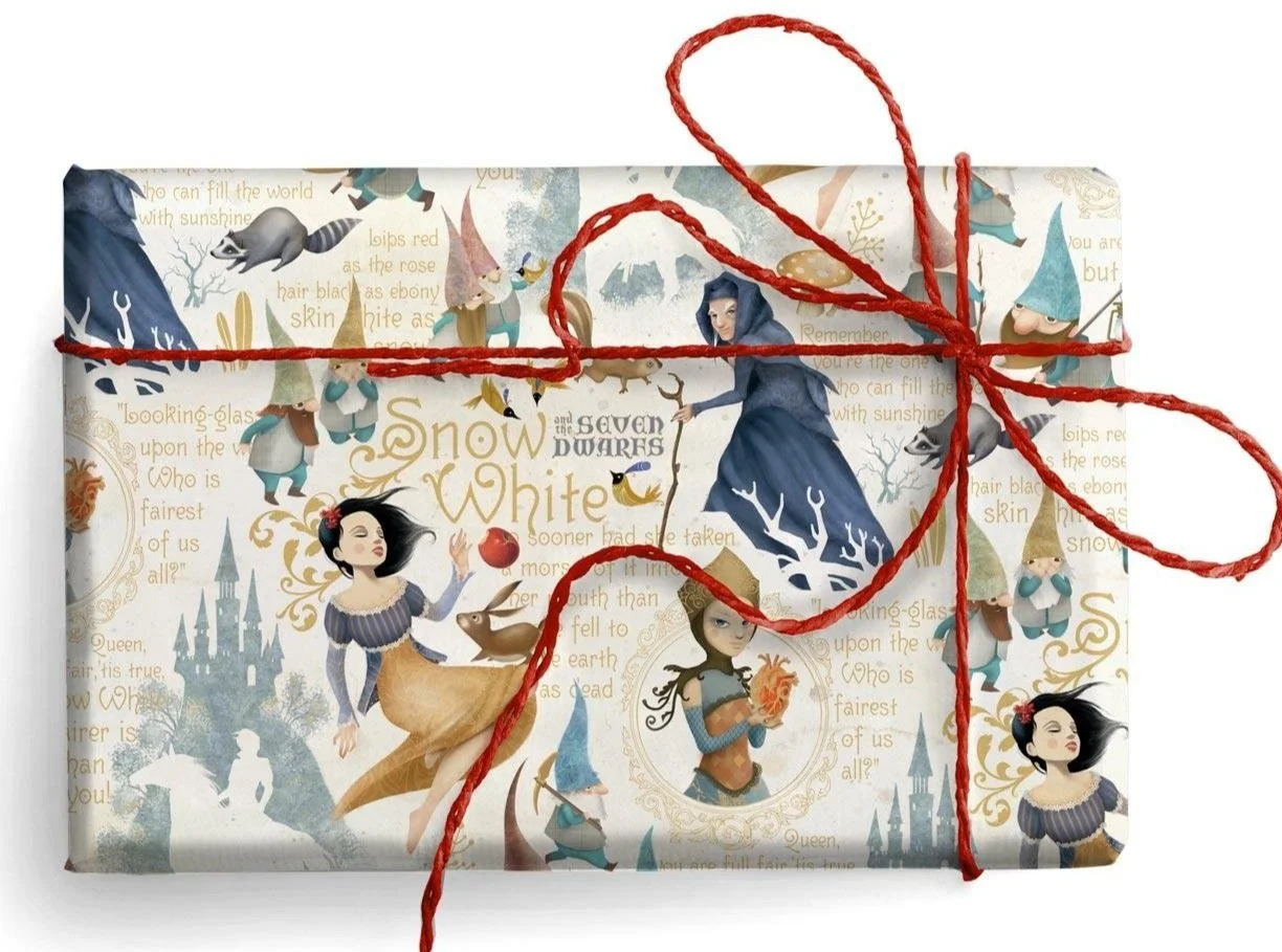 snow white italian gift wrap