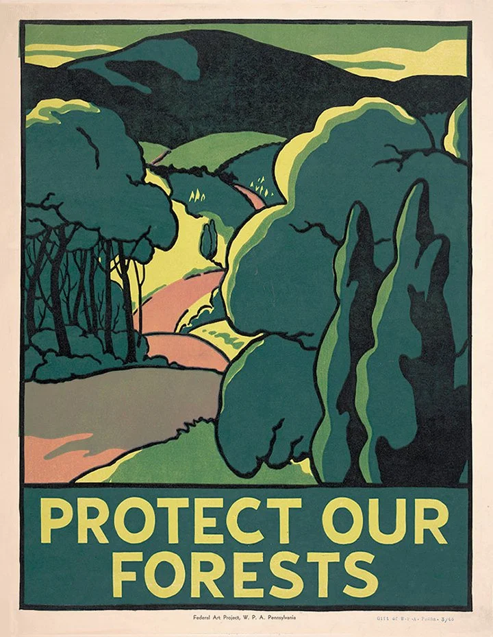 Protect the Forests Vintage WPA Poster