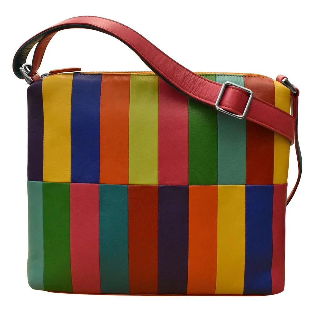 Shoulder Bag Multi Coloured Handbags Uk Cotton Rainbow Designer
