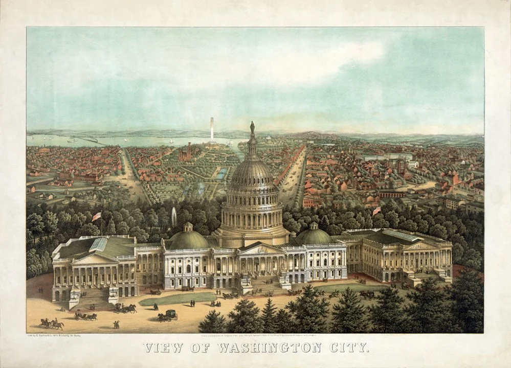 1871 Washington DC Antique Map Map