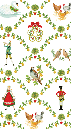 on the twelfth day christmas napkins