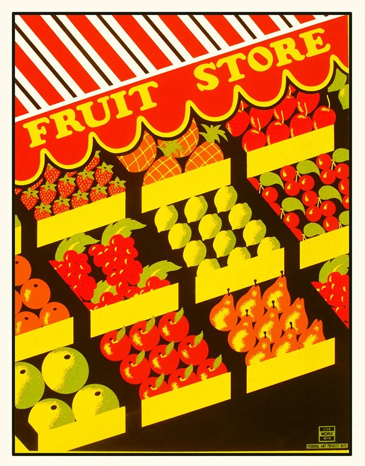 Fruit Store Vintage WPA Poster