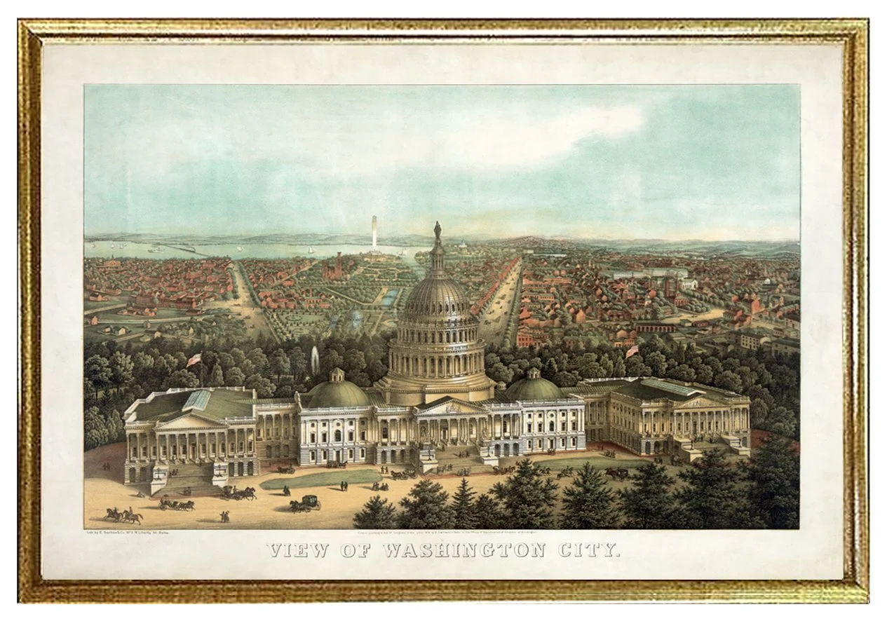 1871 Washington DC Antique Map Map