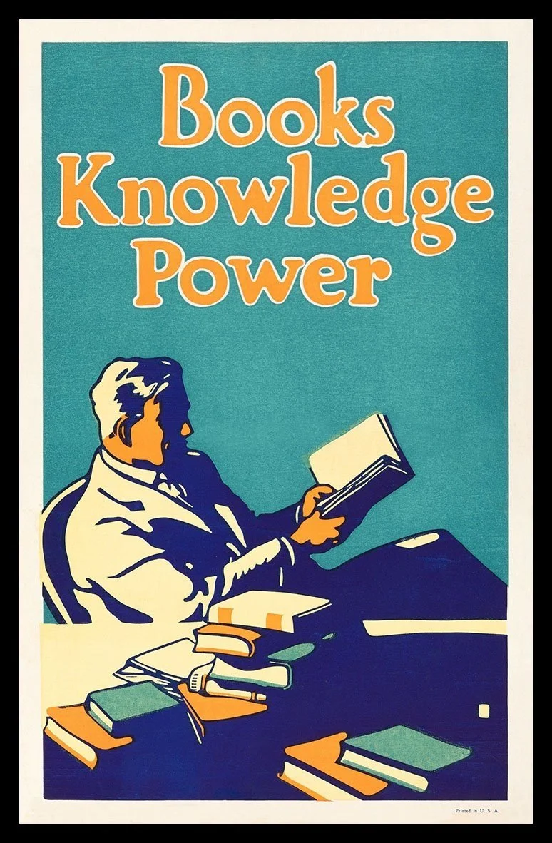 Books Knowledge Power WPA Poster