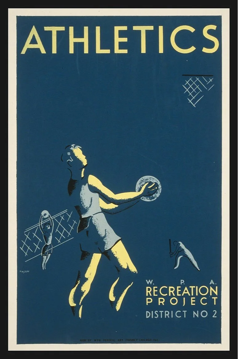 athletics vintage wpa poster