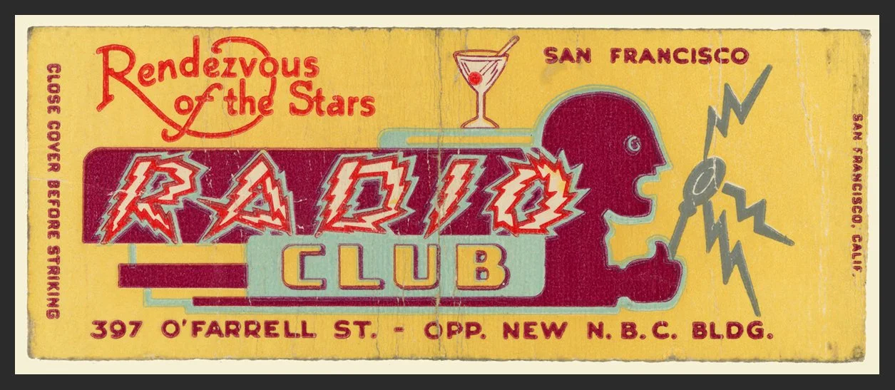 Radio Club Matchbook Cover Art Vintage Ephemera