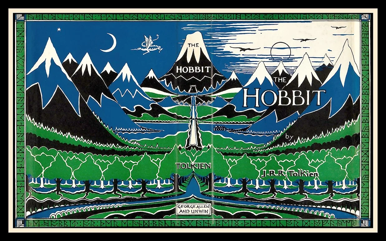 Tolkien Hobbit Book Cover Wall Art