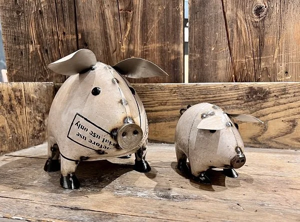 recycled metal pig